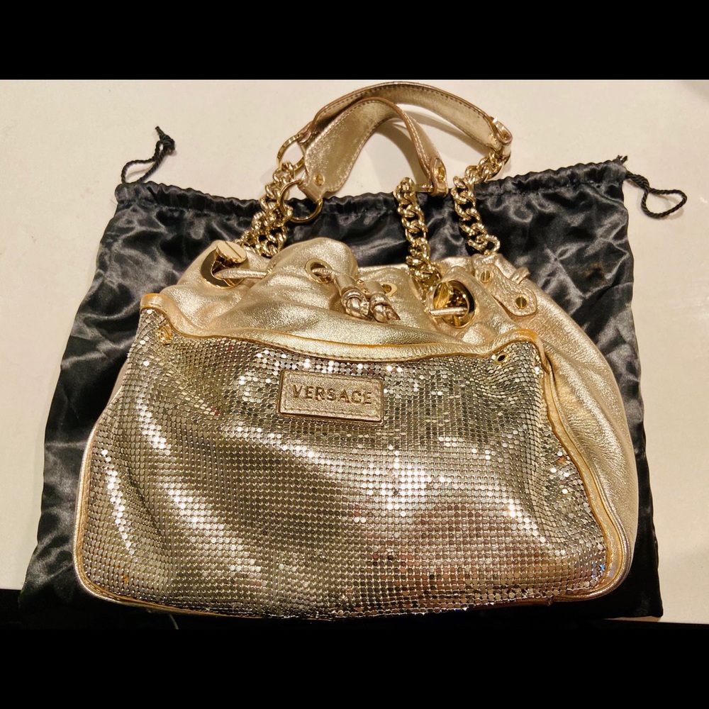 Versace Sequence Gold Chain Purse